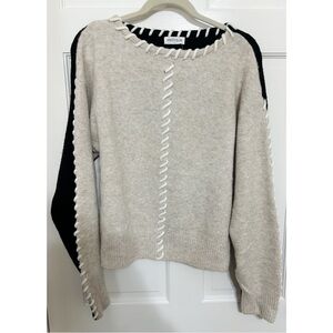 Vestique Cream and Black Women's Sweater